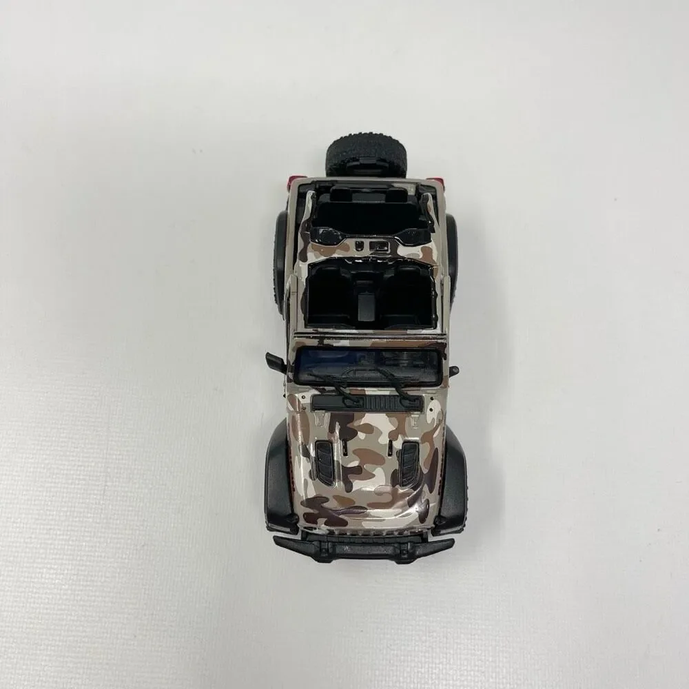 Kinsmart Jeep Wrangler Rubicon 2018 Die Cast Pull Back Topless Camo 1:34